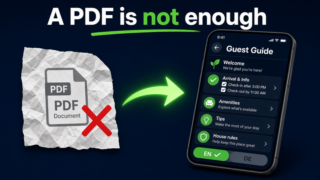 A PDF is not enough — interactive digital guest guide instead of a PDF handbook